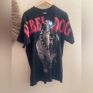 Fruit of the Loom Rebel Dog Black T-Shirt